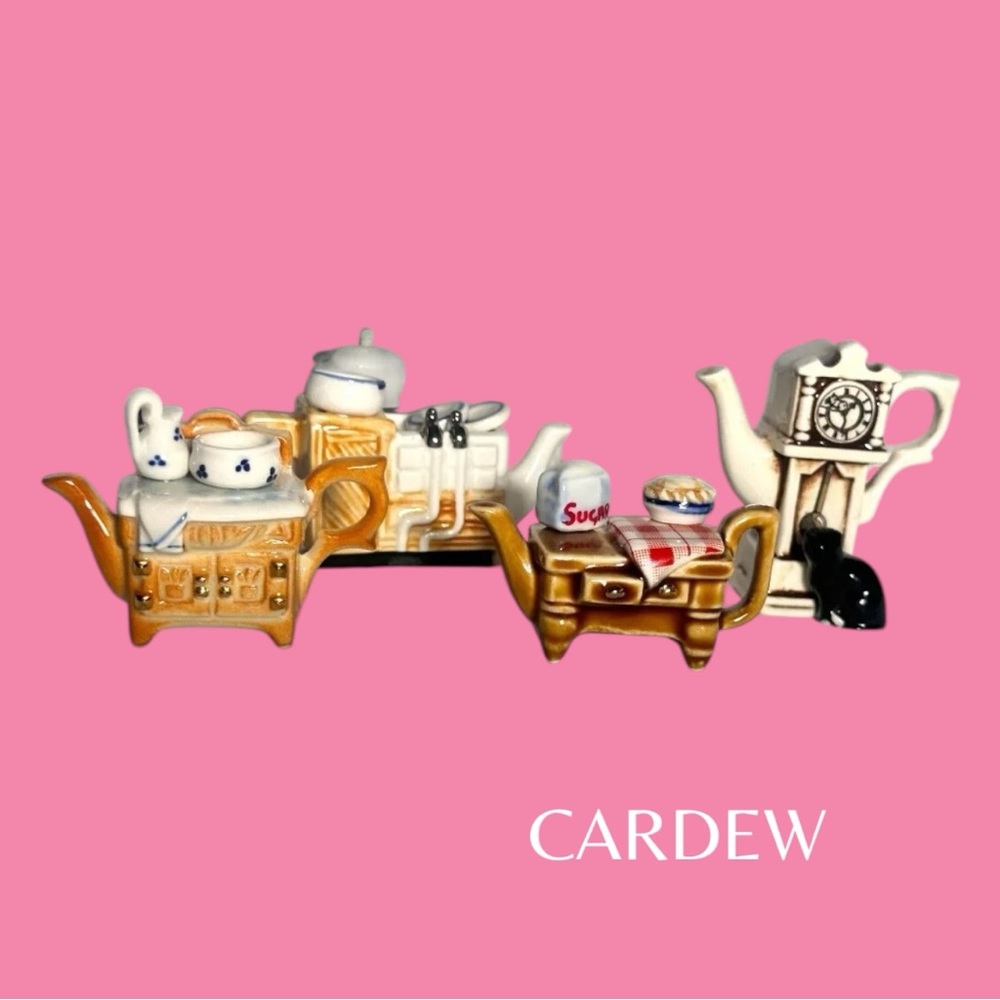 Bundle of 4 Vintage Cardew Tiny Teapots